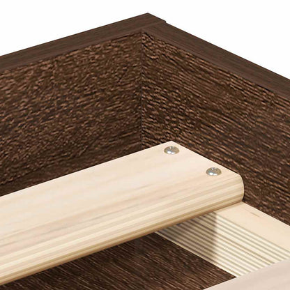 vidaXL Bed Frame without Mattress Brown Oak 90x190 cm Single