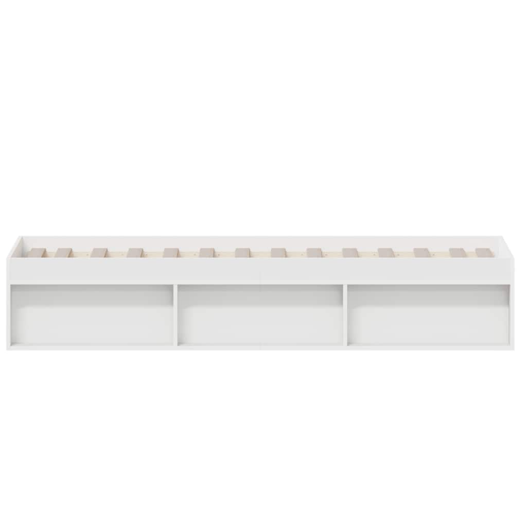 vidaXL Bed Frame without Mattress White 75x190 cm Small Single Small Single