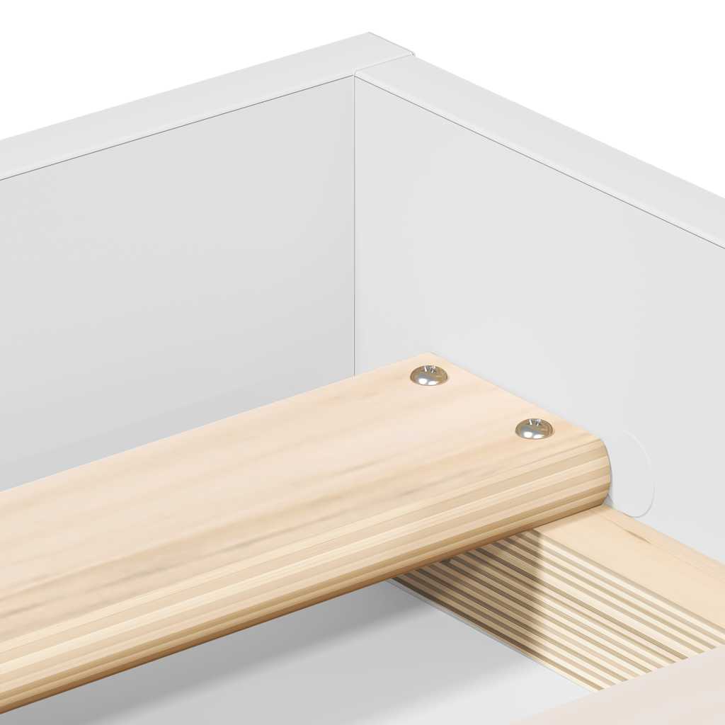vidaXL Bed Frame without Mattress White 75x190 cm Small Single Small Single