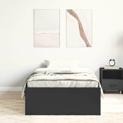 vidaXL Bed Frame without Mattress Black 75x190 cm Small Single Small Single