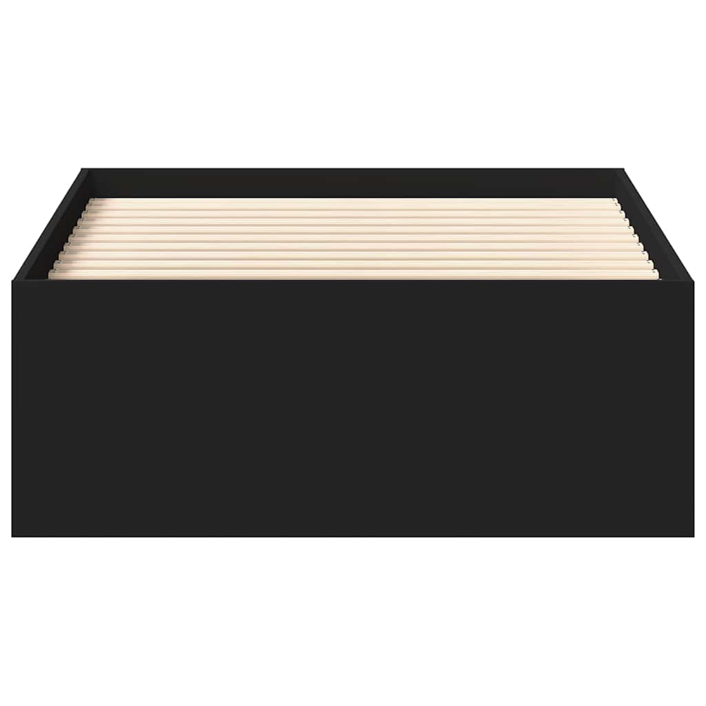 vidaXL Bed Frame without Mattress Black 75x190 cm Small Single Small Single
