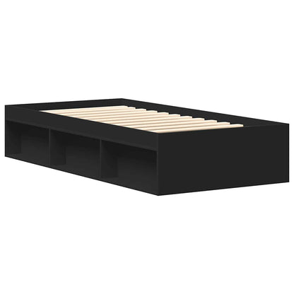 vidaXL Bed Frame without Mattress Black 75x190 cm Small Single Small Single