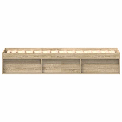 vidaXL Bed Frame without Mattress Sonoma Oak 75x190 cm Small Single Small Single