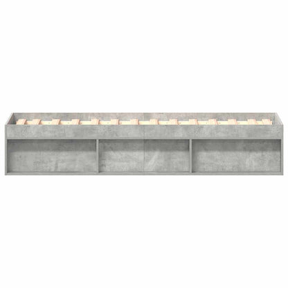 vidaXL Bed Frame without Mattress Concrete Grey 75x190 cm Small Single Small Single