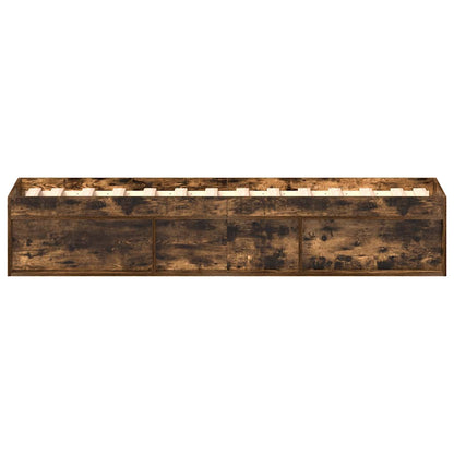 vidaXL Bed Frame without Mattress Smoked Oak 75x190 cm Small Single Small Single