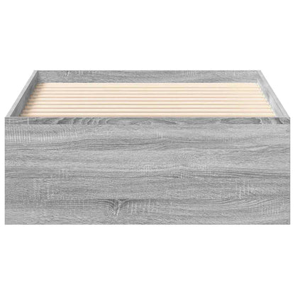 vidaXL Bed Frame without Mattress Grey Sonoma 75x190 cm Small Single Small Single