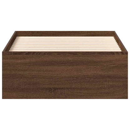 vidaXL Bed Frame without Mattress Brown Oak 75x190 cm Small Single Small Single