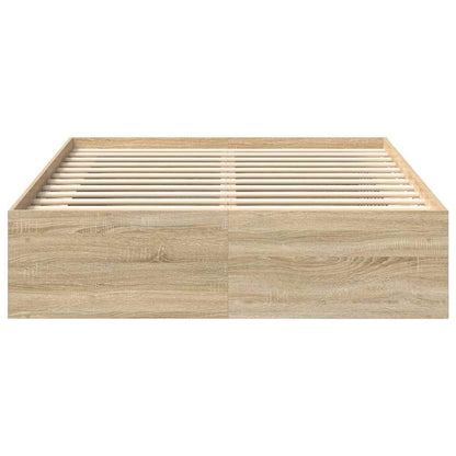 vidaXL Bed Frame without Mattress Sonoma Oak 120x200 cm