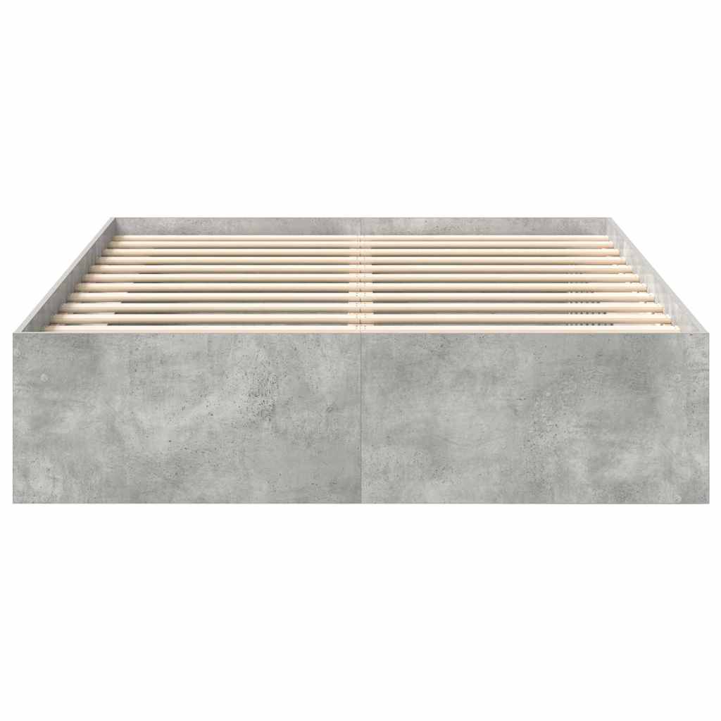 vidaXL Bed Frame without Mattress Concrete Grey 120x200 cm