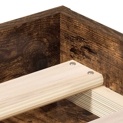 vidaXL Bed Frame without Mattress Smoked Oak 120x200 cm
