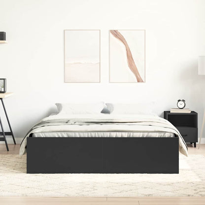vidaXL Bed Frame without Mattress Black 140x200 cm