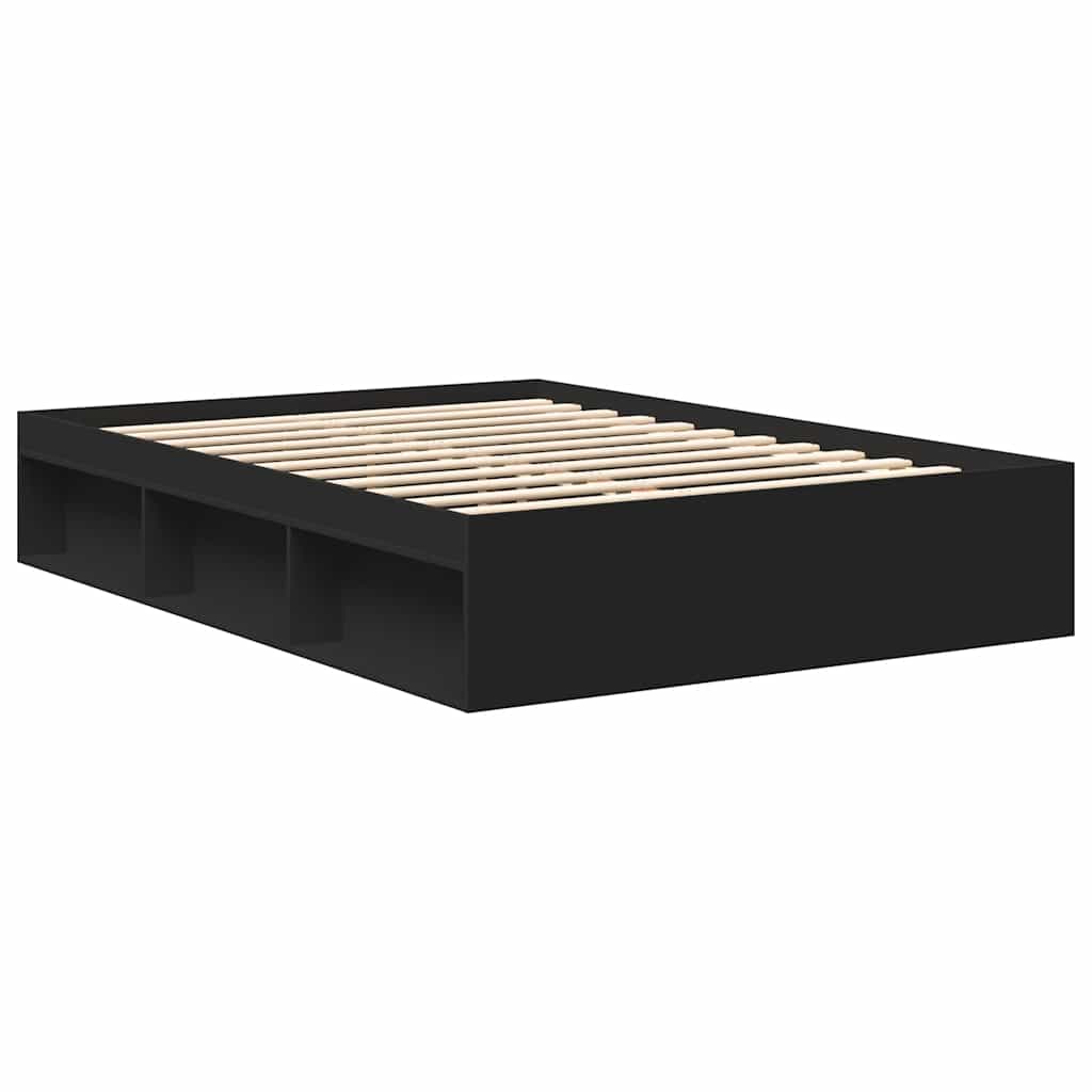 vidaXL Bed Frame without Mattress Black 140x200 cm