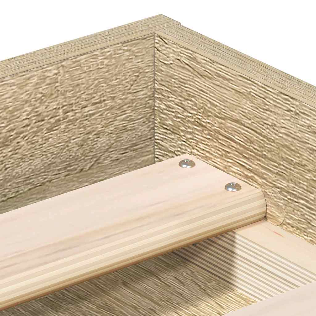 vidaXL Bed Frame without Mattress Sonoma Oak 140x200 cm