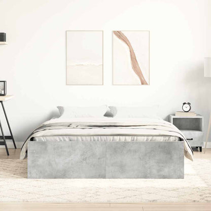 vidaXL Bed Frame without Mattress Concrete Grey 140x200 cm