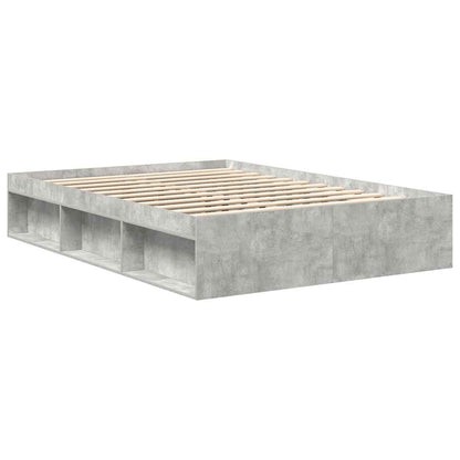 vidaXL Bed Frame without Mattress Concrete Grey 140x200 cm
