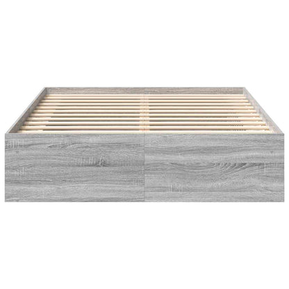 vidaXL Bed Frame without Mattress Grey Sonoma 140x200 cm