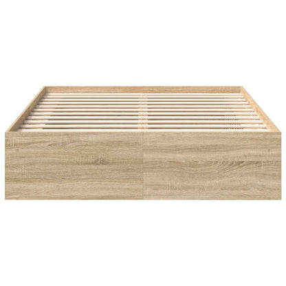 vidaXL Bed Frame without Mattress Sonoma Oak 150x200 cm King Size King Size