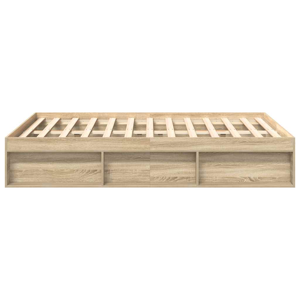vidaXL Bed Frame without Mattress Sonoma Oak 150x200 cm King Size King Size