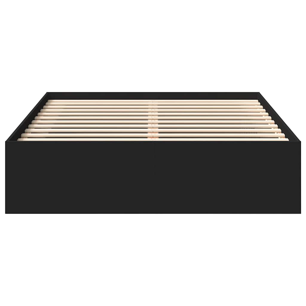 vidaXL Bed Frame without Mattress Black 160x200 cm