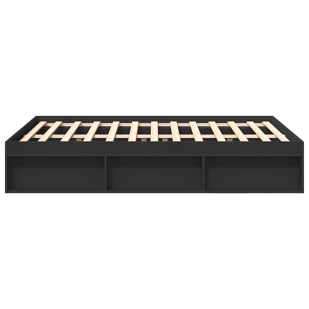 vidaXL Bed Frame without Mattress Black 160x200 cm