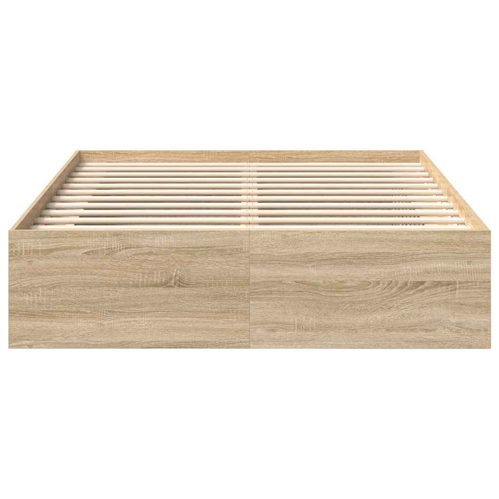 vidaXL Bed Frame without Mattress Sonoma Oak 160x200 cm