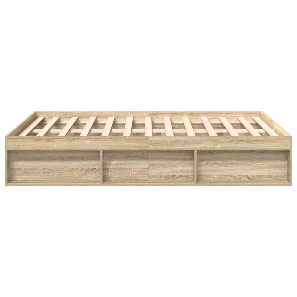 vidaXL Bed Frame without Mattress Sonoma Oak 160x200 cm