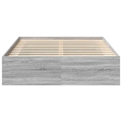 vidaXL Bed Frame without Mattress Grey Sonoma 160x200 cm