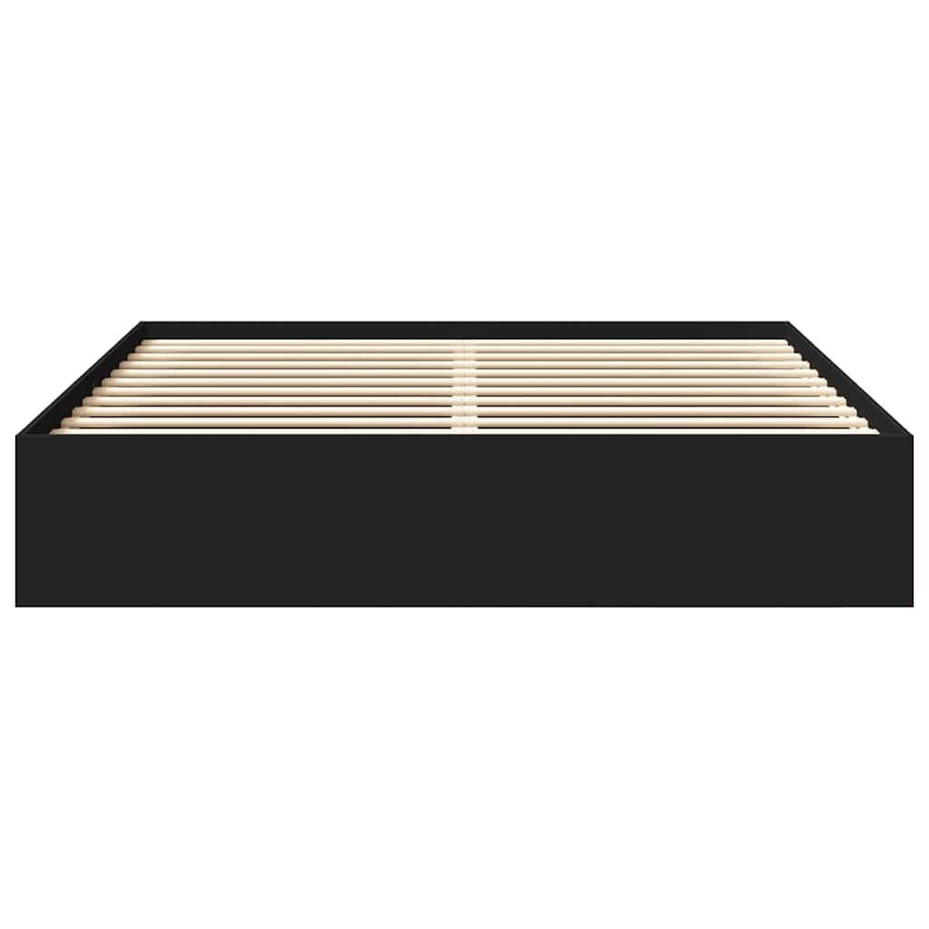 vidaXL Bed Frame without Mattress Black 180x200 cm Super King Super King Size