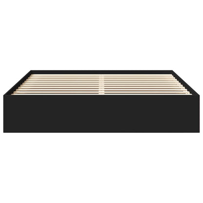 vidaXL Bed Frame without Mattress Black 180x200 cm Super King Super King Size