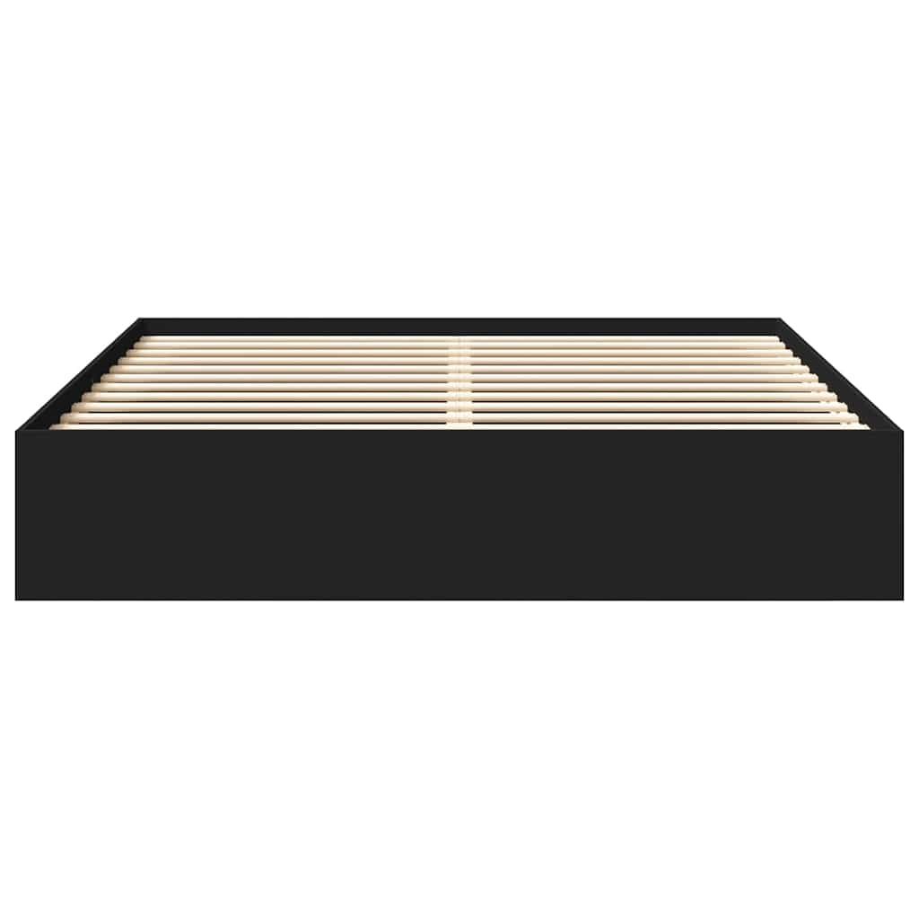vidaXL Bed Frame without Mattress Black 180x200 cm Super King Super King Size