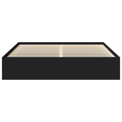 vidaXL Bed Frame without Mattress Black 180x200 cm Super King Super King Size
