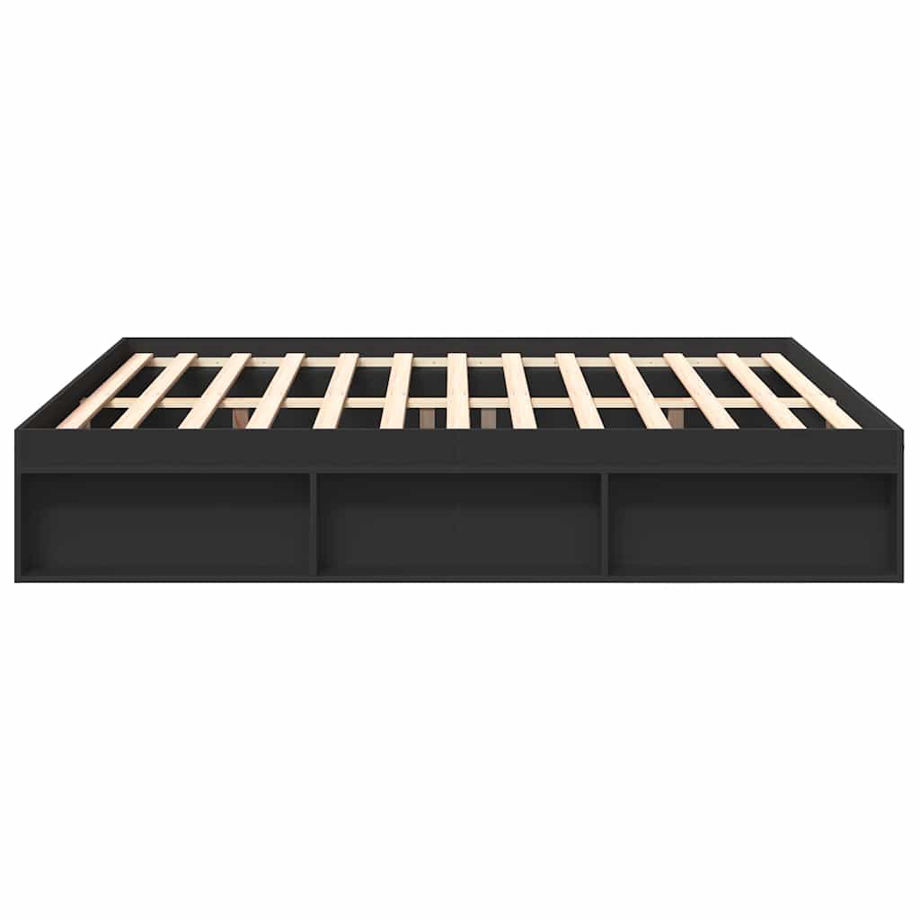 vidaXL Bed Frame without Mattress Black 180x200 cm Super King Super King Size