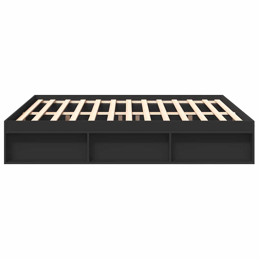 vidaXL Bed Frame without Mattress Black 180x200 cm Super King Super King Size