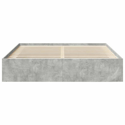 vidaXL Bed Frame without Mattress Concrete Grey 180x200 cm Super King Super King Size