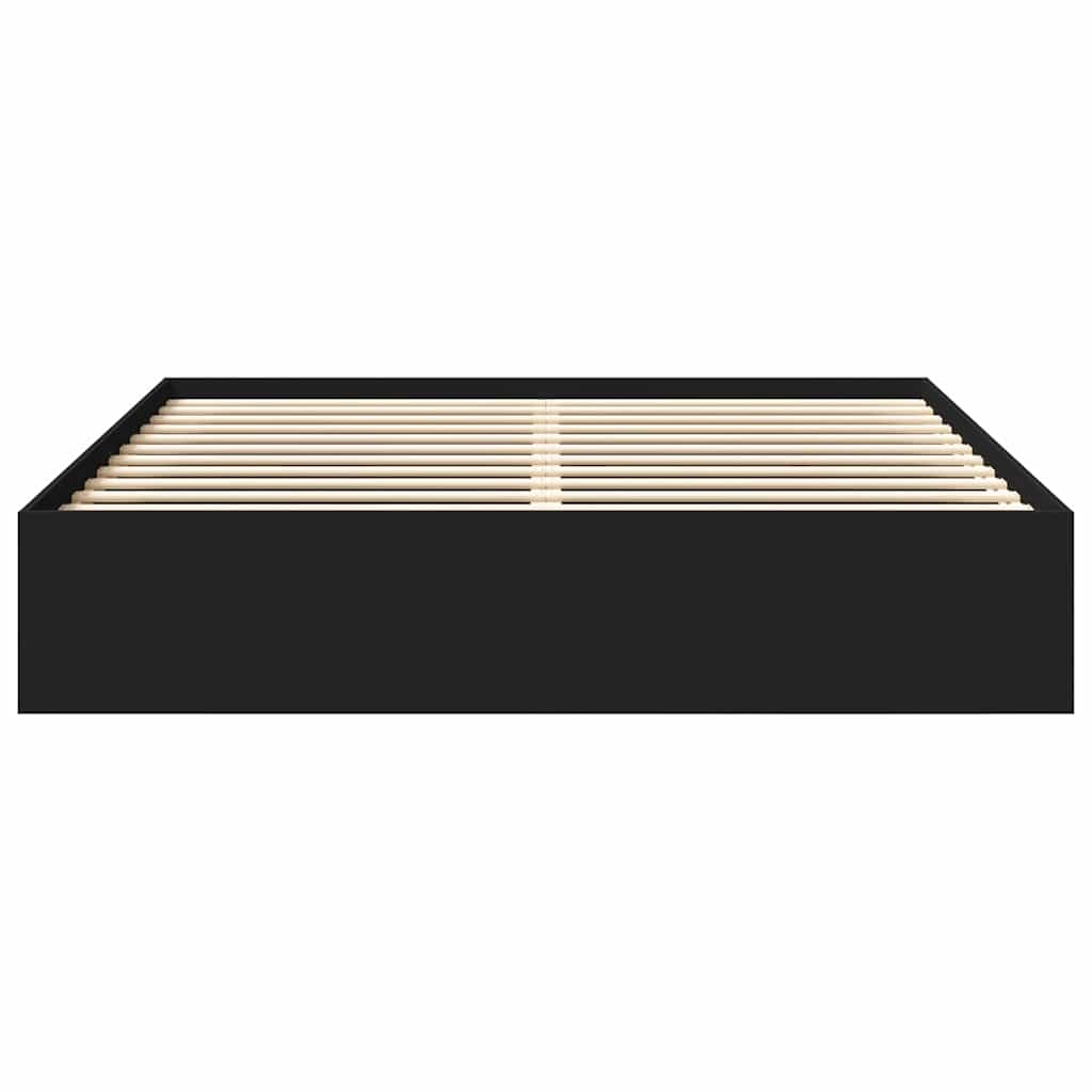 vidaXL Bed Frame without Mattress Black 200x200 cm