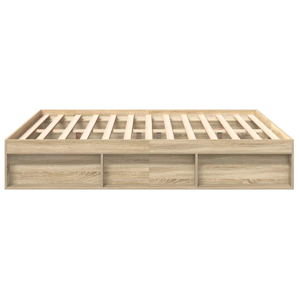 vidaXL Bed Frame without Mattress Sonoma Oak 200x200 cm