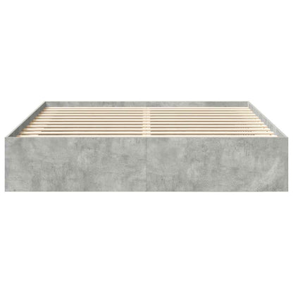 vidaXL Bed Frame without Mattress Concrete Grey 200x200 cm