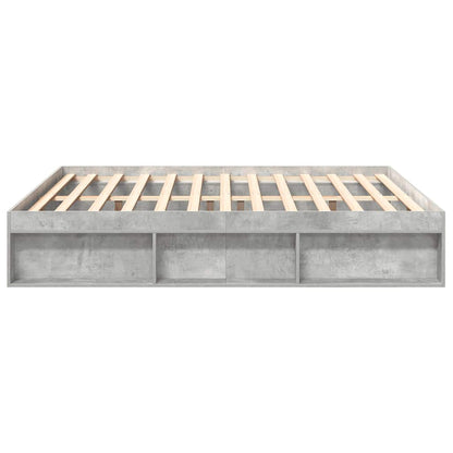 vidaXL Bed Frame without Mattress Concrete Grey 200x200 cm