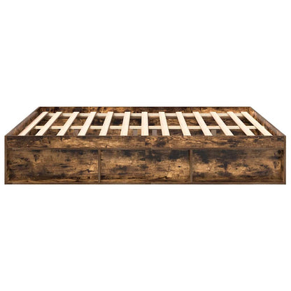 vidaXL Bed Frame without Mattress Smoked Oak 200x200 cm