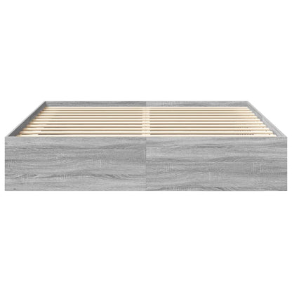 vidaXL Bed Frame without Mattress Grey Sonoma 200x200 cm