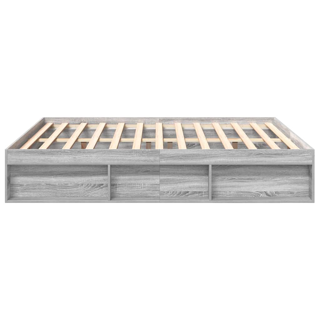vidaXL Bed Frame without Mattress Grey Sonoma 200x200 cm
