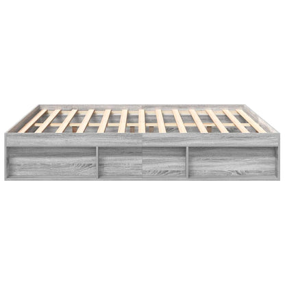 vidaXL Bed Frame without Mattress Grey Sonoma 200x200 cm