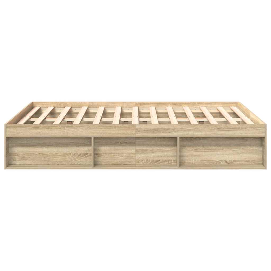 vidaXL Bed Frame without Mattress Sonoma Oak 120x190 cm Small Double Small Double