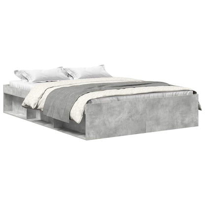 vidaXL Bed Frame without Mattress Concrete Grey 120x190 cm Small Double Small Double