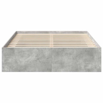 vidaXL Bed Frame without Mattress Concrete Grey 120x190 cm Small Double Small Double