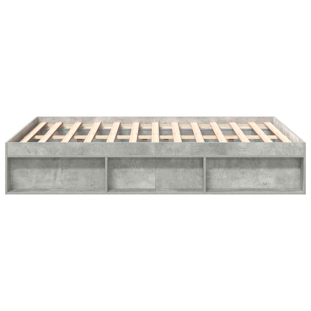 vidaXL Bed Frame without Mattress Concrete Grey 120x190 cm Small Double Small Double