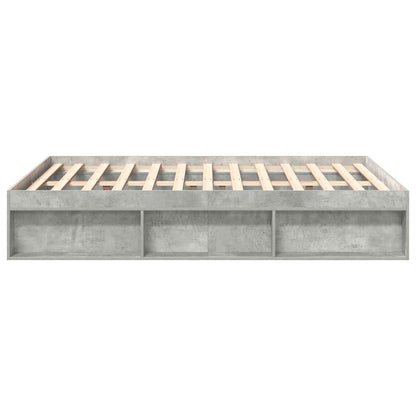 vidaXL Bed Frame without Mattress Concrete Grey 120x190 cm Small Double Small Double