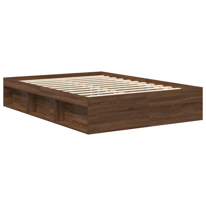 vidaXL Bed Frame without Mattress Brown Oak 120x190 cm Small Double Small Double