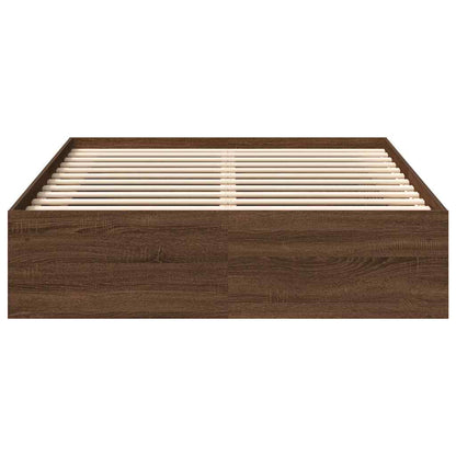 vidaXL Bed Frame without Mattress Brown Oak 120x190 cm Small Double Small Double