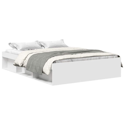vidaXL Bed Frame without Mattress White 140x190 cm
